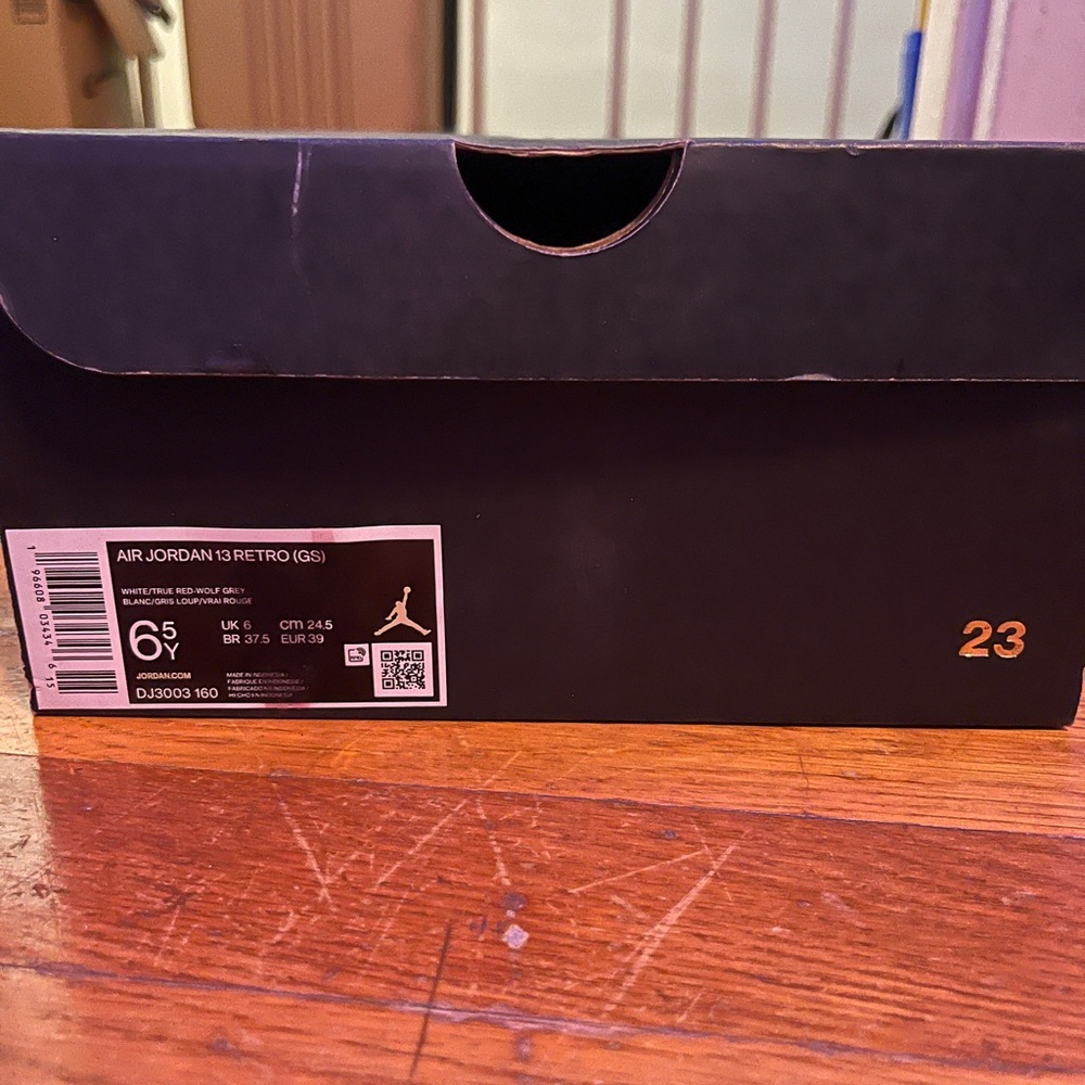 Retro Jordan 13 Kids Sneakers Black and Grey